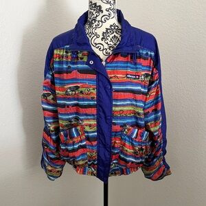 Vintage Ellesse 1980s Multicolor Striped Jacket size 2